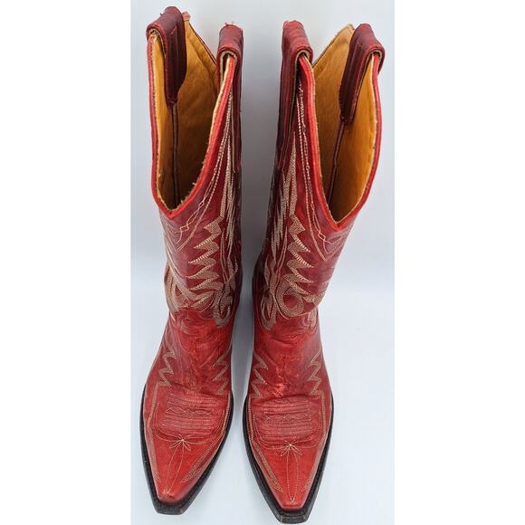Excellent Condition Vibrant Red Old Gringo Western Cowgirl Cowboy Boots 8.5B - Picture 5 of 16